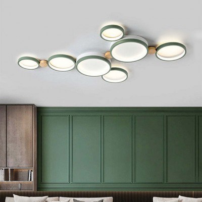 Phelith Modern Scandinavian Circle Ceiling Light
