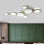Celenor Modern Flower Fabric Semi Flush Mount Ceiling Light