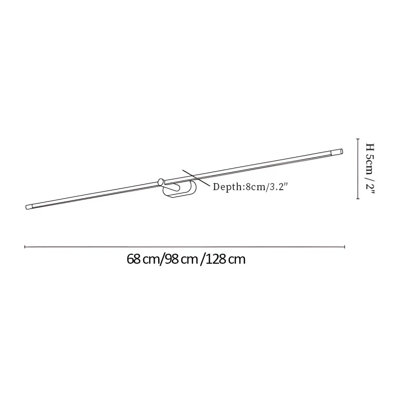 Rhett Modern Minimalist Linear Wall Lamp