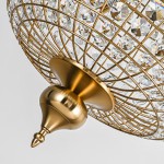 Dion Luxury Antique Brass French Country Crystal Large Chandelier