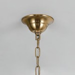 Dion Luxury Antique Brass French Country Crystal Large Chandelier