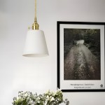 Carlo KiKi Fluted Ceramic Brass Pendant Light