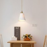 Carlo KiKi Fluted Ceramic Brass Pendant Light