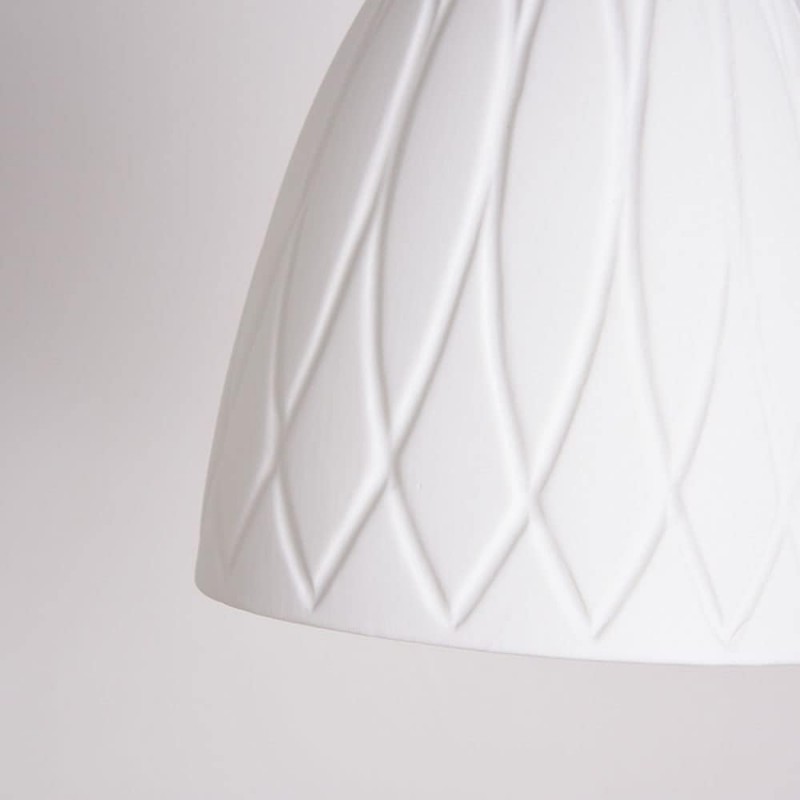 Carlo KiKi Fluted Ceramic Brass Pendant Light