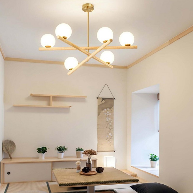 Delilah Minimalist Line Ball Chandelier