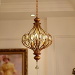 Keir French Luxury Retro Crystal Cage Chandelier