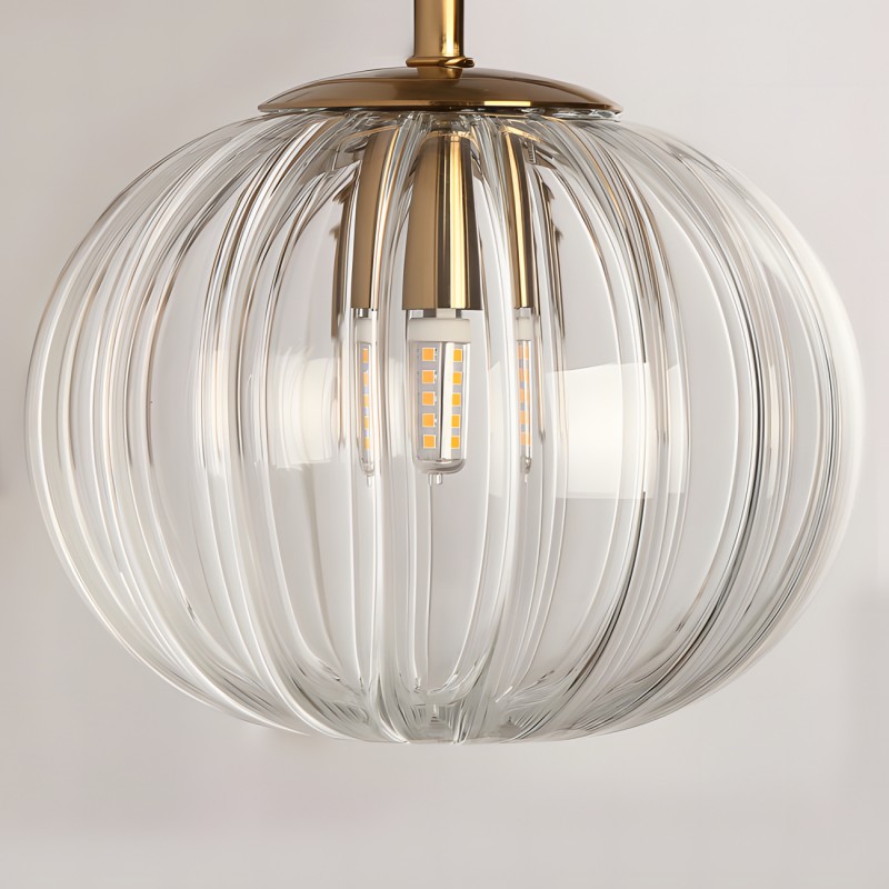 Cedric Modern Brass Spherical Glass Wall Light