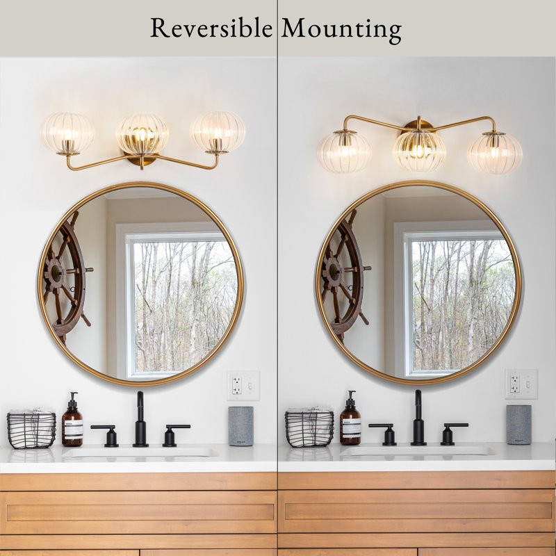 Cedric Modern Brass Spherical Glass Wall Light