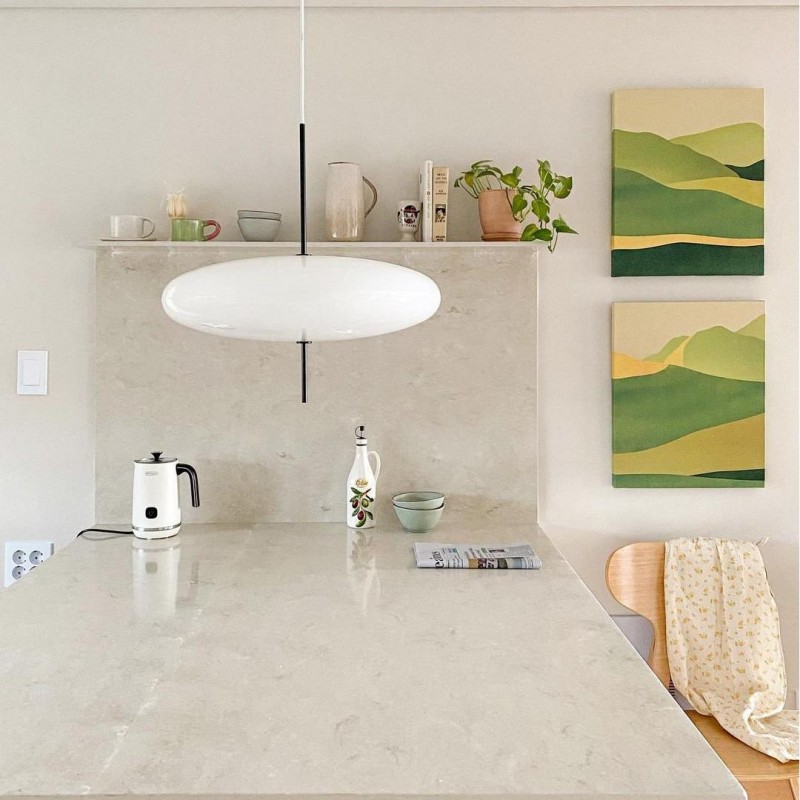 Korbin Acrylic White Flying Saucer Pendant Light