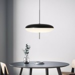 Korbin Acrylic White Flying Saucer Pendant Light