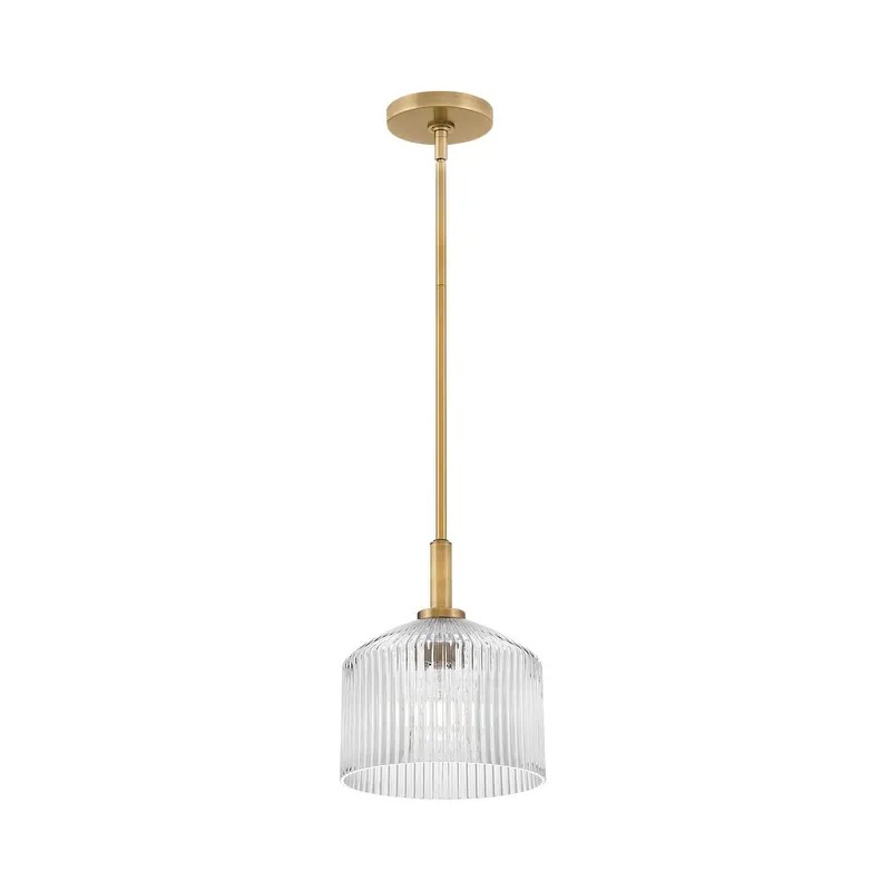 Hesper Farmhouse Ribbed Glass Pendant Light