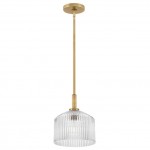 Hesper Farmhouse Ribbed Glass Pendant Light