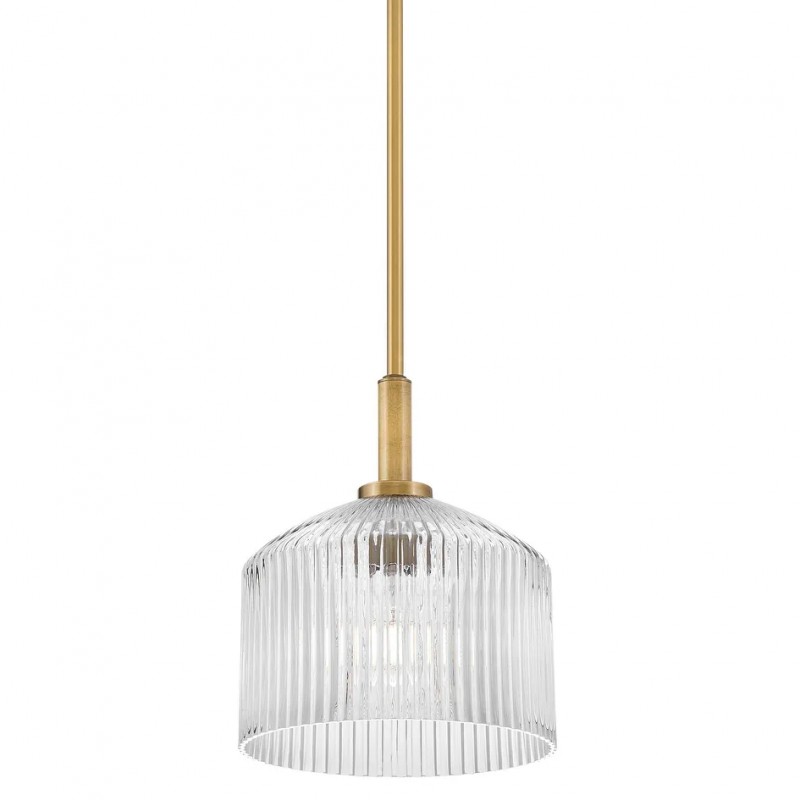 Hesper Farmhouse Ribbed Glass Pendant Light