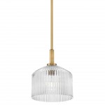 Hesper Farmhouse Ribbed Glass Pendant Light