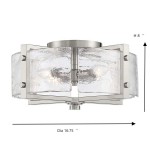 Piper Farmhouse Drum Glass Ceiling Light