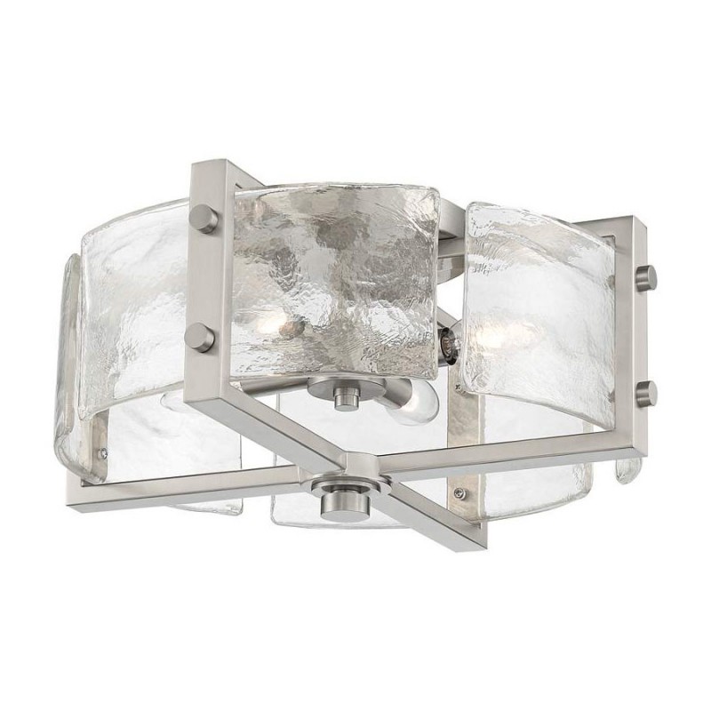 Piper Farmhouse Drum Glass Ceiling Light