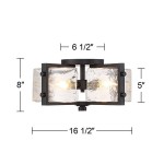 Piper Farmhouse Drum Glass Ceiling Light