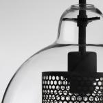Linc Contemporary Globe Clear Glass Metal Pendant Light