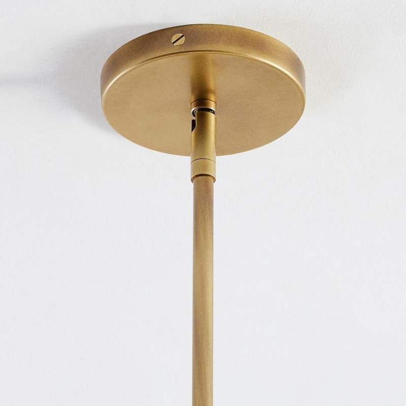 Tate Mid Century White Globe Glass Pendant Light