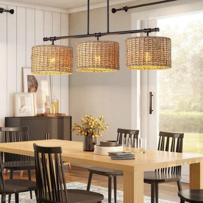Raphael Beachy 3 Light Dimmable Drum Chandelier for Dining Room