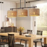 Raphael Beachy 3 Light Dimmable Drum Chandelier for Dining Room