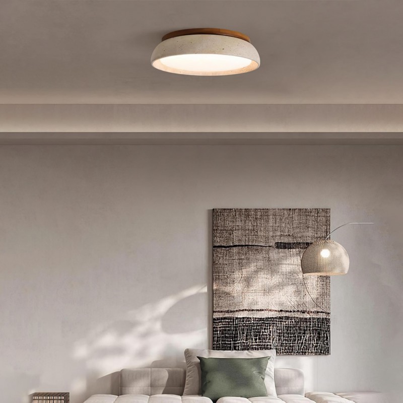 Nox Scandinavian Travertine Ceiling Light