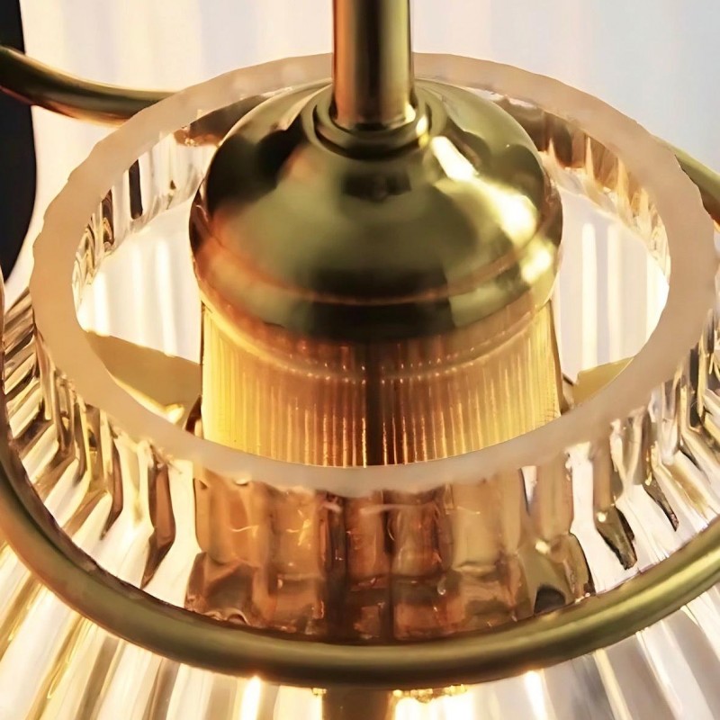 Hale Retro Cylinder Ribbed Glass Wall Sconce