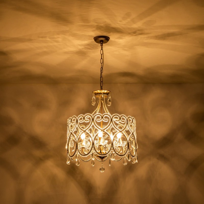 Neve Luxury French Antique Crystal Drum Chandelier