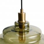 Yves Contemporary Tiered Green Glass Pendant Light