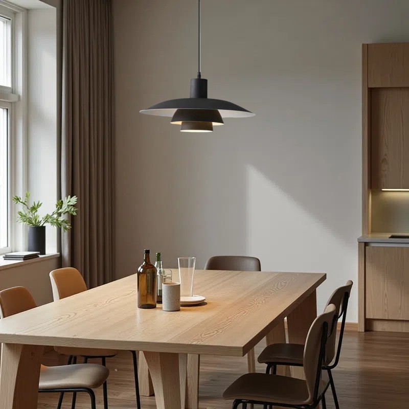 Emery Nordic Three Tier Metal Disc Pendant Light