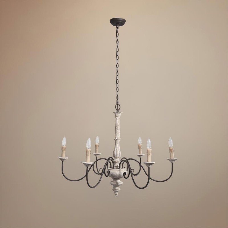 Scout Farmhouse Wood Anchor Candle Chandelier