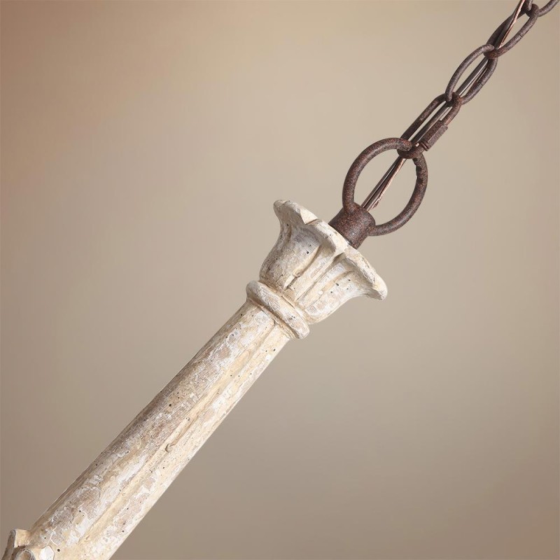 Scout Farmhouse Wood Anchor Candle Chandelier