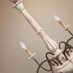 Scout Farmhouse Wood Anchor Candle Chandelier