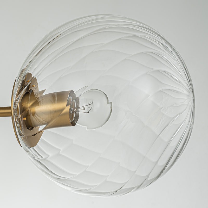 Ivey Water Ripple Glass Globe Ceiling Light