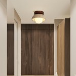 Flynn Wabi-sabi Bowl Shape Travertine Ceiling Light