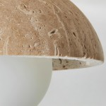 Flynn Wabi-sabi Bowl Shape Travertine Ceiling Light