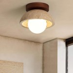 Piper Farmhouse Drum Glass Ceiling Light