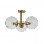 Ivey Water Ripple Glass Globe Ceiling Light