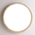 Tatum Modern Travertine Disc LED Ceiling Light
