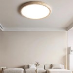 Tatum Modern Travertine Disc LED Ceiling Light