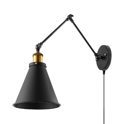 Brady Black Adjustable Wall Light
