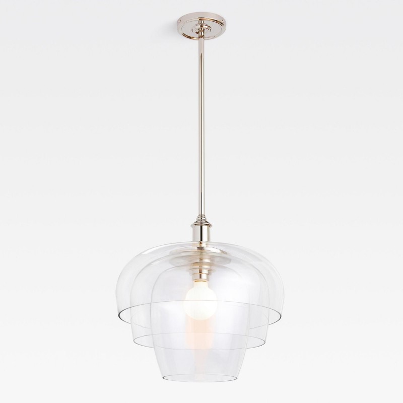 Xena Scandinavian Layered Clear Glass Pendant Light