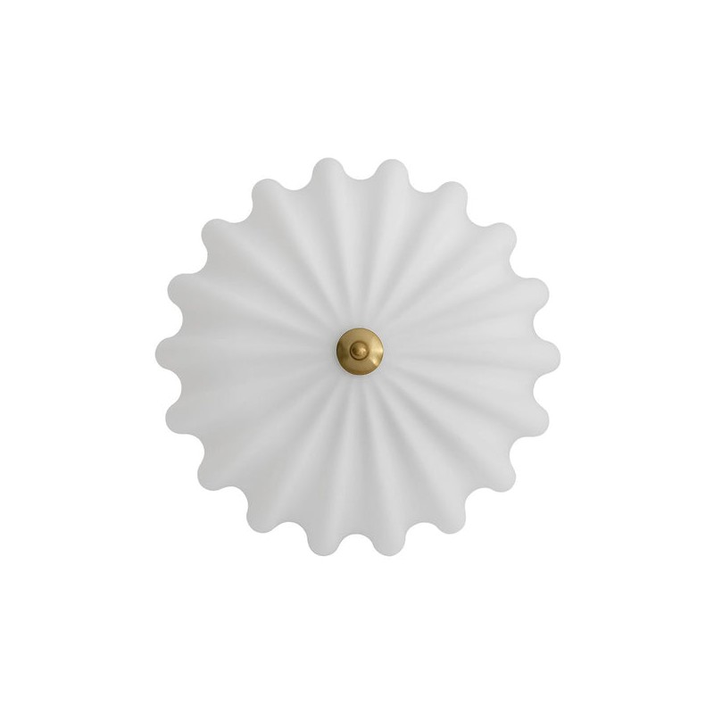 Dakota Modern Flower Shape Milk Glass Ceiling Light