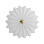 Dakota Modern Flower Shape Milk Glass Ceiling Light