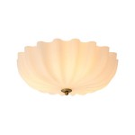 Dakota Modern Flower Shape Milk Glass Ceiling Light