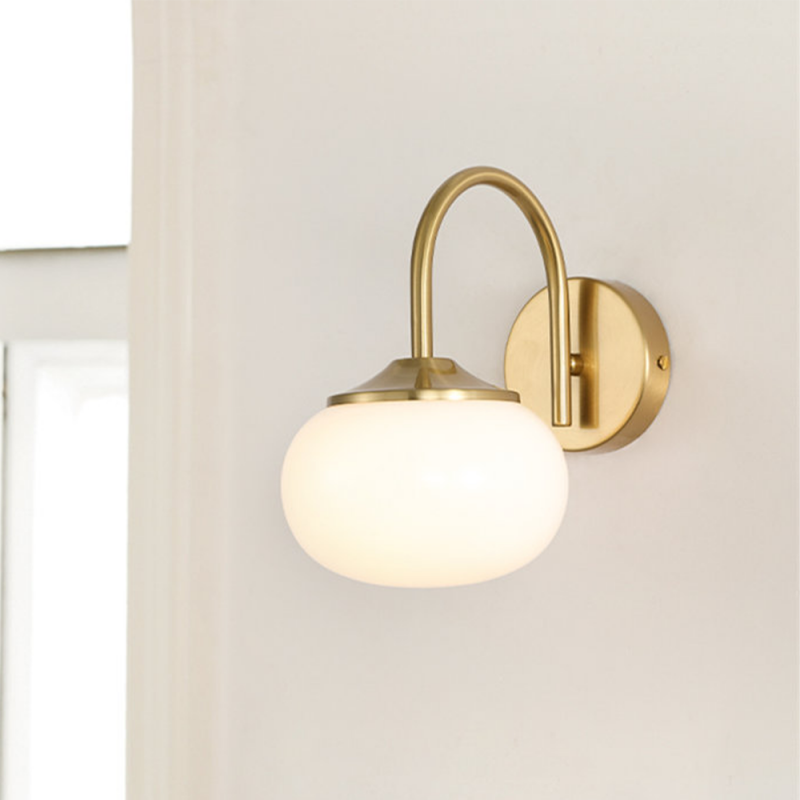 Luka Retro Bauhaus Globe Glass Sconce