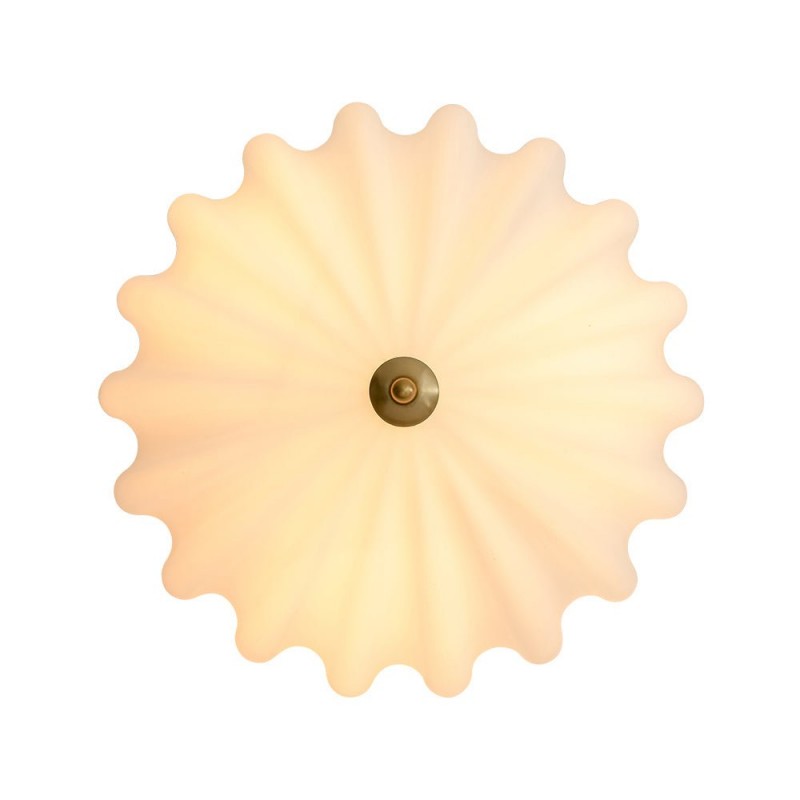 Dakota Modern Flower Shape Milk Glass Ceiling Light