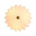 Dakota Modern Flower Shape Milk Glass Ceiling Light