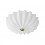 Dakota Modern Flower Shape Milk Glass Ceiling Light