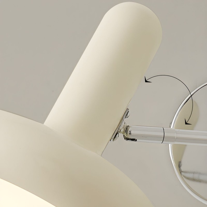Kira Modern Bauhaus White Swing Arm Wall Light